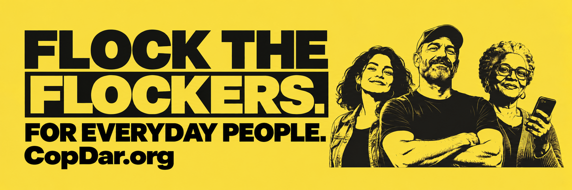Copdar billboard: Flock the Flockers.